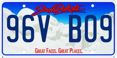 SD license plate 96VB09