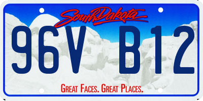 SD license plate 96VB12