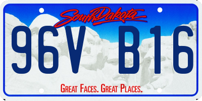 SD license plate 96VB16