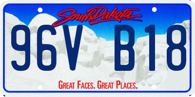SD license plate 96VB18