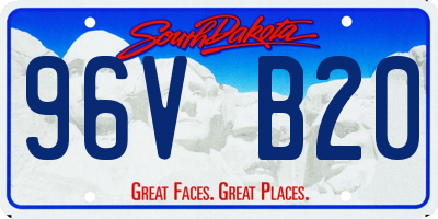 SD license plate 96VB20