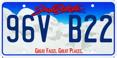 SD license plate 96VB22