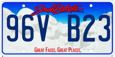 SD license plate 96VB23