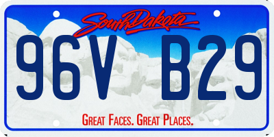 SD license plate 96VB29