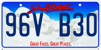 SD license plate 96VB30