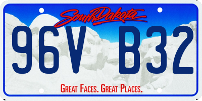 SD license plate 96VB32