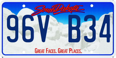 SD license plate 96VB34