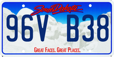 SD license plate 96VB38
