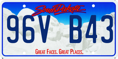 SD license plate 96VB43