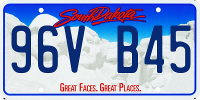 SD license plate 96VB45