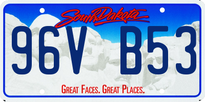 SD license plate 96VB53