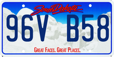 SD license plate 96VB58