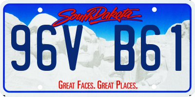 SD license plate 96VB61
