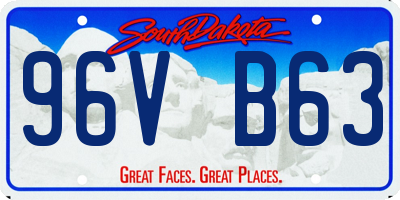 SD license plate 96VB63