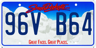 SD license plate 96VB64