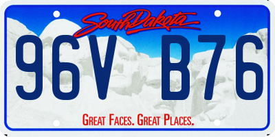 SD license plate 96VB76
