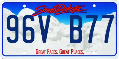 SD license plate 96VB77