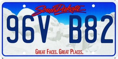 SD license plate 96VB82