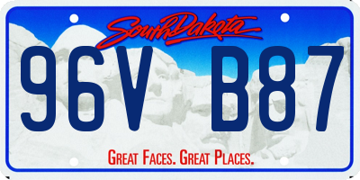 SD license plate 96VB87