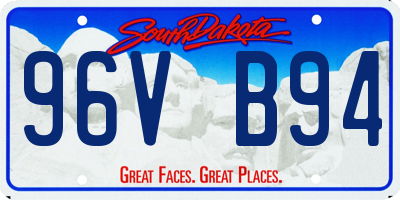 SD license plate 96VB94
