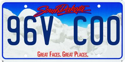 SD license plate 96VC00