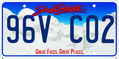 SD license plate 96VC02