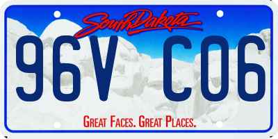 SD license plate 96VC06