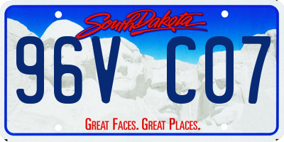 SD license plate 96VC07