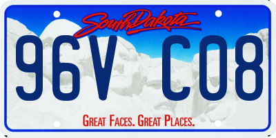 SD license plate 96VC08
