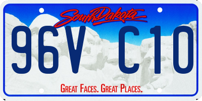 SD license plate 96VC10