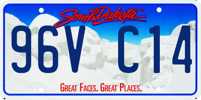 SD license plate 96VC14