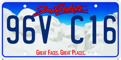 SD license plate 96VC16
