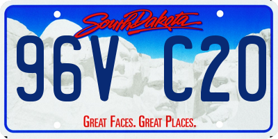 SD license plate 96VC20