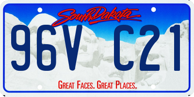SD license plate 96VC21
