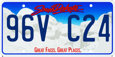 SD license plate 96VC24