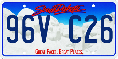 SD license plate 96VC26