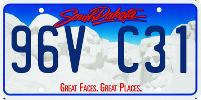 SD license plate 96VC31