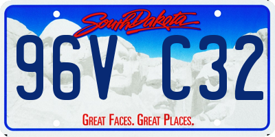 SD license plate 96VC32