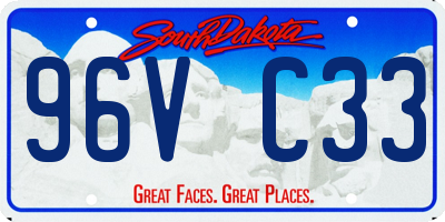 SD license plate 96VC33
