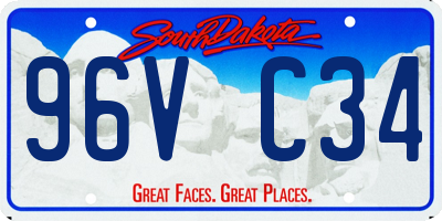 SD license plate 96VC34