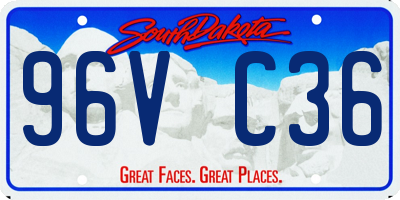 SD license plate 96VC36