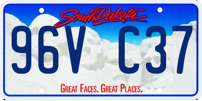 SD license plate 96VC37