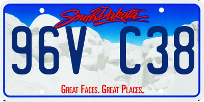 SD license plate 96VC38