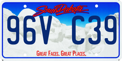 SD license plate 96VC39