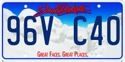 SD license plate 96VC40