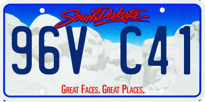 SD license plate 96VC41