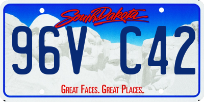 SD license plate 96VC42