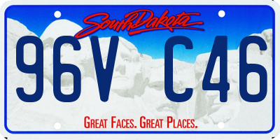 SD license plate 96VC46