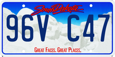 SD license plate 96VC47