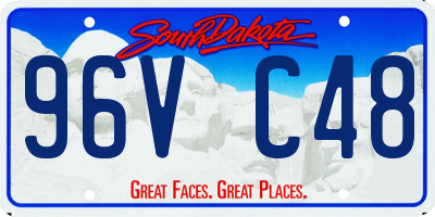 SD license plate 96VC48
